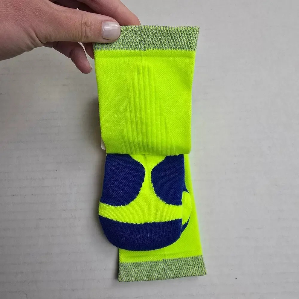 Nike Spark Running Crew Socks Size W9.5-11/M8-9.5 Volt Cushioned Dri-Fit